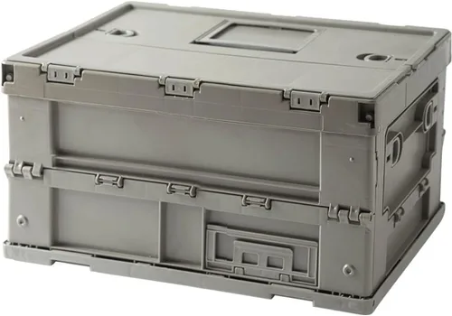 SHIMOYAMA Caja de almacenamiento para el hogar con tapa de PP, 19L/5 galones, contenedor de almacenamiento plegable para bebidas, dormitorio y