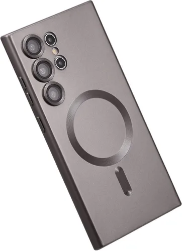 Miniatura 75 de Funda magnética para Samsung Galaxy S22 Ultra, silicona suave, delgada, antiarañazos, con protección de cámara, compatible con MagSafe, color negro