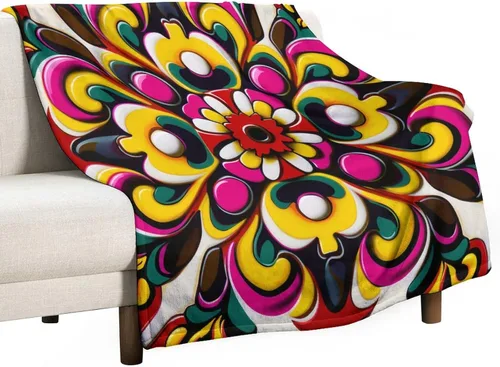 Miniatura 11 de Manta de forro polar con flores mexicanas, acogedora manta de franela para cama de 50 x 60 pulgadas para sofá, cama, oficina, Navidad, Halloween