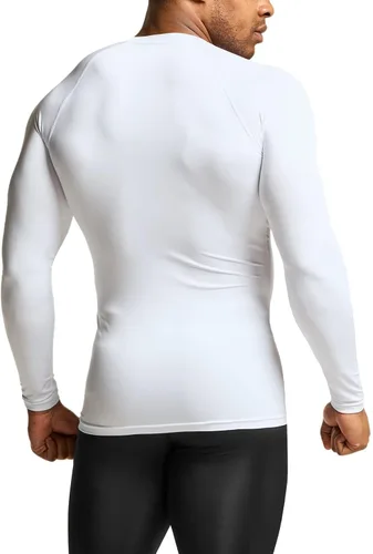 Miniatura 3 de TSLA - Paquete de 1 o 3 camisas de compresión de manga larga FPU 50+ para hombre, camisa de entrenamiento atlético, protector de erupción