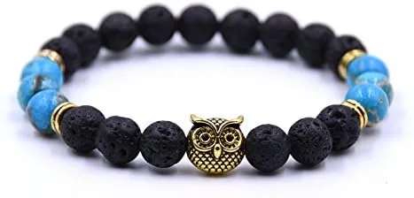 Miniatura 6 de Joya - Juego de pulseras de cuentas con diseño de búho para mujer