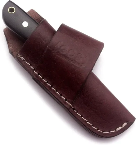Miniatura 8 de GCS - Cuchillo táctico de acero hecho a mano D2, cuchillo de caza, cuchillo de campamento con funda de cuero, hoja de espiga completa diseñada