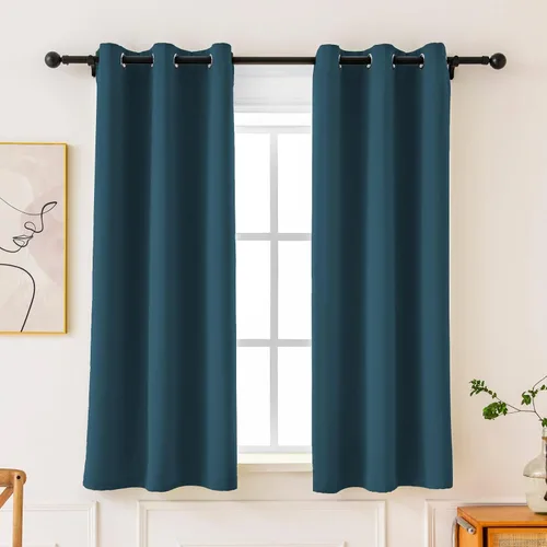 Miniatura 37 de Pickluc Cortinas Opacas Azul Marino para Sala de Estar, Cortinas Bloqueadoras de Luz con Ojales, Aislamiento Térmico, Reducción de Ruido, 52 Azul