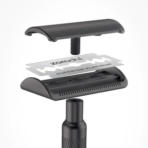 Miniatura 3 de Zomchi Cuchillas de afeitar de doble filo 2.0, 100 cuchillas de afeitar de seguridad para afeitar, cuchillas de afeitar de acero inoxidable platino