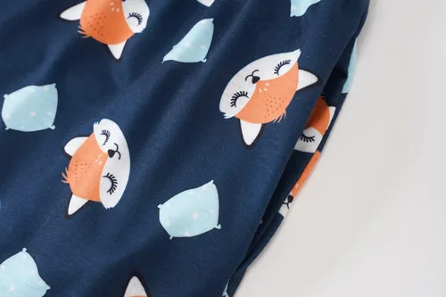 Miniatura 6 de Vopmocld Conjunto de pijama de manga corta de verano para niñas grandes, lindos patrones de gato, ropa de dormir Nighty 100% algodón