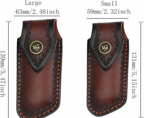 Miniatura 2 de Fundas para Cuchillos de Tienda, Funda para Cuchillo de Bolsillo de 5.1 pulgadas para Cinturón, Funda de Cuero para Cuchillo para Cinturón