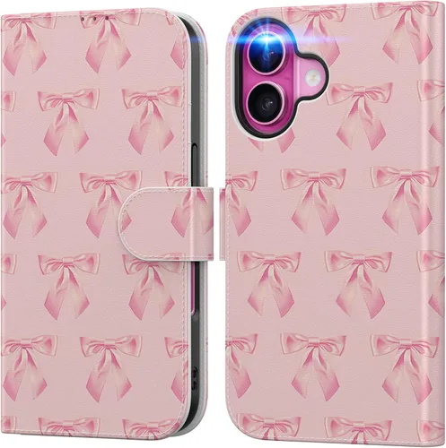Miniatura 50 de DEENAKIN Funda tipo cartera para iPhone 15 con tarjetero + clip para efectivo, bloqueo RFID, protección contra caídas de grado militar y obras
