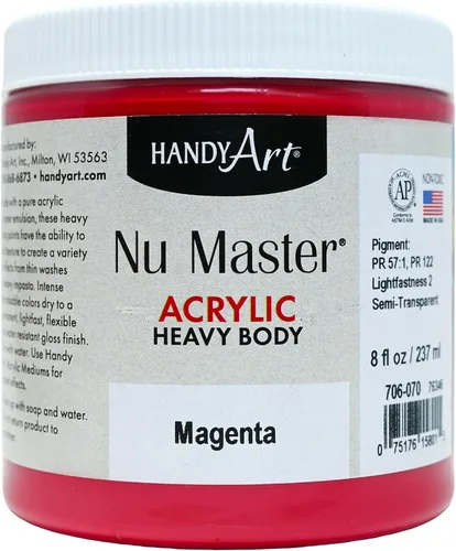 Miniatura 28 de Handy Art Nu Master - Pintura acrílica de cuerpo pesado, 8 onzas, carmesí Alizarin