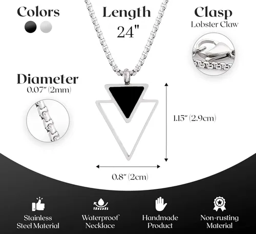 Miniatura 12 de Galis Collar para hombre, collar de cadena de plata de acero inoxidable de alta calidad para hombres, no se deslustra, cadenas para hombres