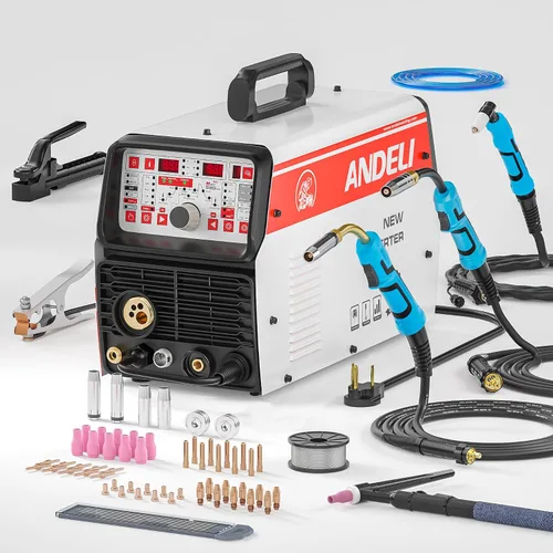 Miniatura 12 de ANDELI Soldador multiproceso, 8 en 1 cortador de plasma/pulsado MIG/HF TIG/núcleo de flujo/frío/limpio/palo máquina de soldadura de aluminio