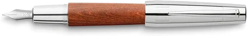 Miniatura 3 de Faber-Castell e-motion - Pluma estilográfica, madera y marrón cromado, ancho