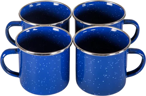 Miniatura 11 de Stansport Deluxe 24-Piece Enamel Tableware Set - Enamel Plates and Bowls Lightweight and Durable Camp Dish Set for Camping and Backpacking Plates
