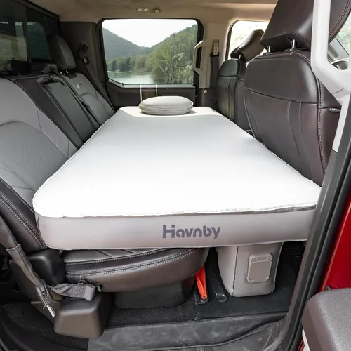 Miniatura 10 de Havnby Colchón para Camión, Cama de Camping de Espuma de Aire de TPU, Cojín Inflable para Asiento Trasero con Bomba Recargable Integrada, Colchón