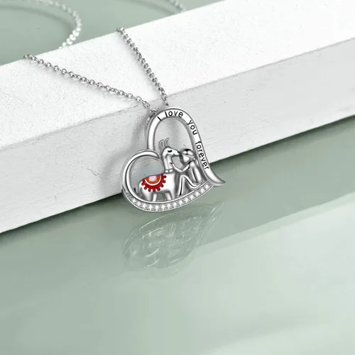 Miniatura 2 de ONEFINITY Llama Collar de plata de ley Alpaca Llama colgante collares para mujeres joyería regalos