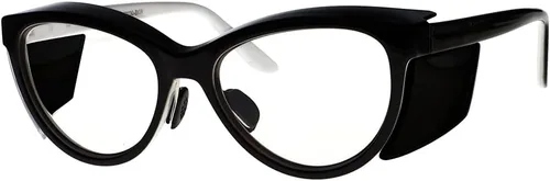 Gafas de seguridad contra la radiación en elegante montura de ojo de gato para mujer con lentes reductores de radiación pb de 0.030 in.