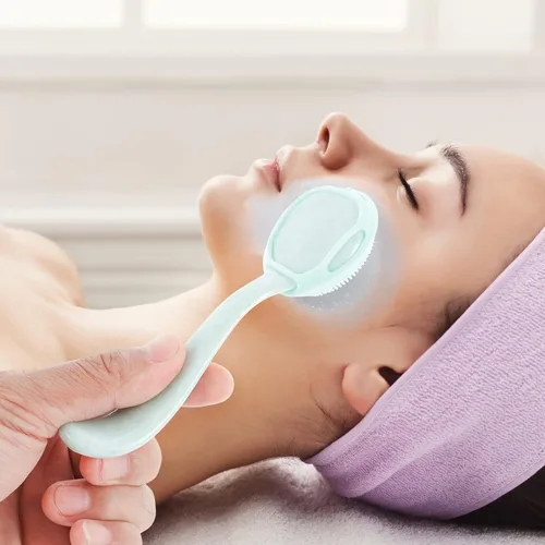 Miniatura 3 de Healifty Limpiador facial manual de limpieza facial, exfoliante, eliminación de maquillaje, masaje, cerdas suaves, colores surtidos