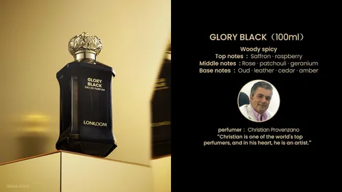 Miniatura 3 de Lonkoom Glory Black Perfume para hombres, 3.4 onzas líquidas, Eau De Parfum Spray fragancia de larga duración, notas amaderadas picantes de azafrán