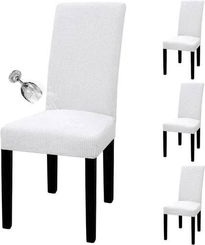 Miniatura 77 de Easy-Going - Juego de 2 fundas para sillas de comedor 100% impermeables, de tela Jacquard elástica, fundas protectoras removibles y lavables