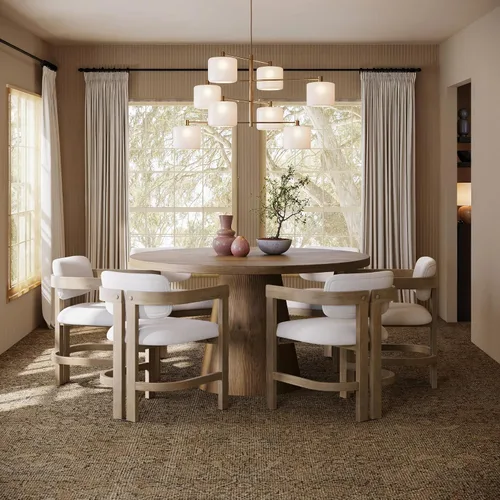 Miniatura 10 de Nathan James Gracie - Silla de comedor moderna, silla de comedor tapizada, lino natural/marrón claro, juego de 4 Lino marrón claro cepillado