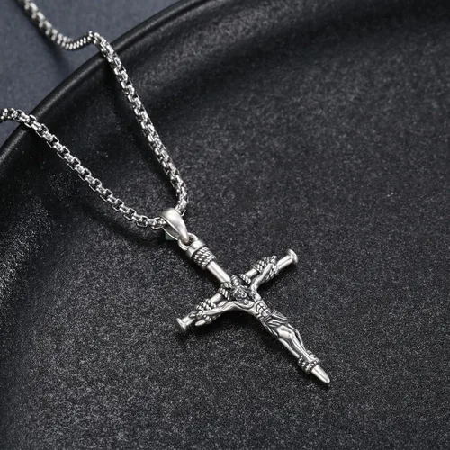 Miniatura 15 de Collar de plata de ley 925 con medalla de San Patrón, colgante de protección católica, amuleto, joyería religiosa para hombres y mujeres