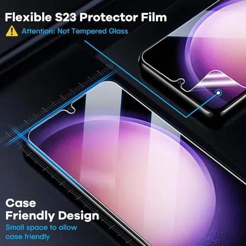 Miniatura 4 de [Paquete de 4] FANGTIAN para Samsung Galaxy S23 Protector de pantalla de 6.1 pulgadas [No es vidrio] - Película para protector de pantalla S23