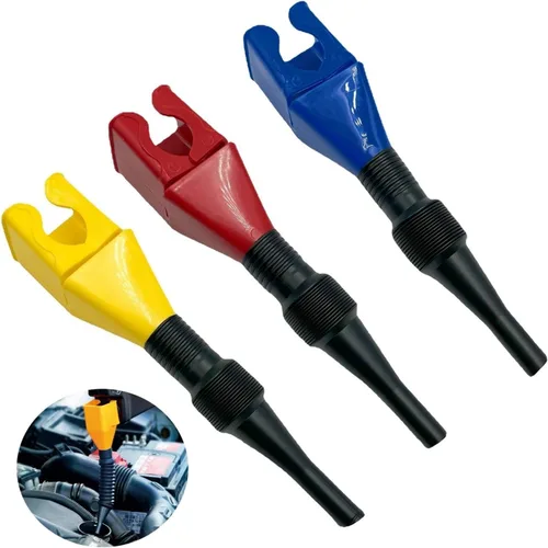 Miniatura 12 de Embudo de plástico retráctil para cambio de aceite para automóviles y motocicletas (A-Blue+White)