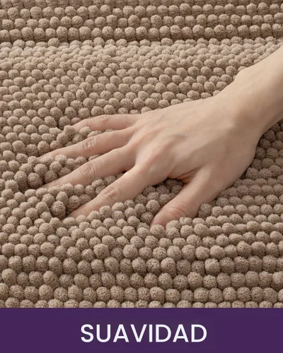 Miniatura 8 de DEXI Alfombrillas de baño para el baño 16x24, alfombra de baño antideslizante lavable, alfombrilla de baño de chenilla gruesa y suave absorbente