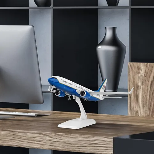 Miniatura 5 de Joylludan 1:130 Delta Plane Modelo Aleación Diecast Aviones con luz LED