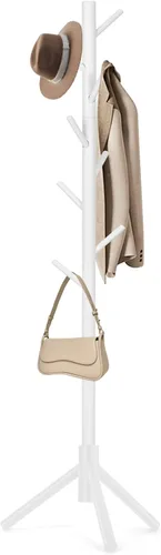 WANGMUXIA Perchero, Perchero Independiente con 8 Ganchos y 3 Percheros de Árbol de Tamaño Ajustable para Dormitorio, Pasillo, Entrada, Oficina, para