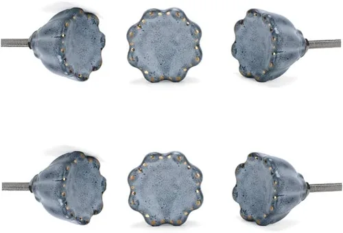 Miniatura 21 de Perilla Home Juego de 6 pomos de cerámica para armarios y cajones, pomos redondos decorativos para el hogar, cocina, gabinete, armario, puerta