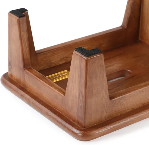 Miniatura 6 de CONSDAN Taburete escalón para cama - Roble cultivado en EE.UU., taburete de madera para adultos y personas mayores, 6.5" de alto, alfombrilla