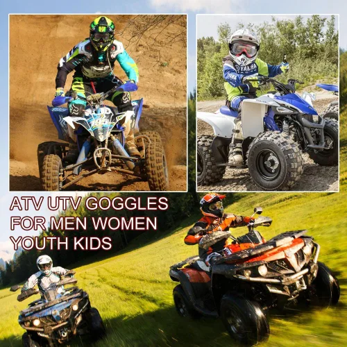 Miniatura 5 de SPOSUNE - Gafas para motocicleta, ATV, gafas UV400 para motocross, gafas para hombres, mujeres y jóvenes, gafas resistentes al viento y al polvo
