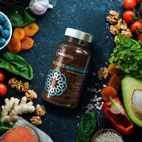 Miniatura 6 de OmniBiotics Multivitamínico diario definitivo para mujeres y hombres, 34 ingredientes esenciales, incluyendo vitamina A, C, D, E, B6, B12, biotina