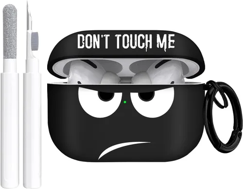 Funda para Airpods Pro de 2ª generación 2022, Don't Touch Me para Airpods Pro 2 con llavero, funda suave y bonita a prueba de golpes para mujeres y
