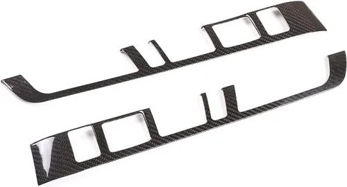 Miniatura 7 de Cubierta decorativa de panel de botones multifunción para Porsche Macan 2014-2020, accesorios interiores de fibra de carbono real Ultra-Light
