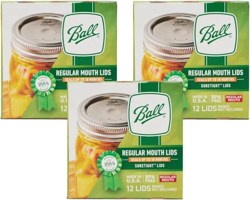 Miniatura 5 de Ball Tapas para Frascos Mason, Boca Regular, 12 CT (Paquete de 24)
