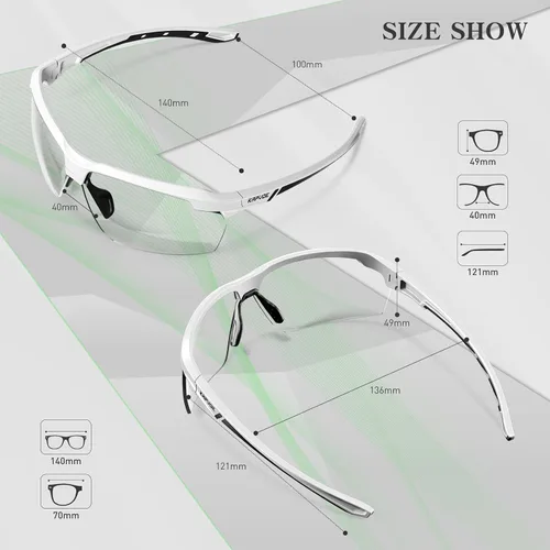 Miniatura 5 de KAPVOE Photochromic Sports Sunglasses for Men Women Cycling Sunglasses UV400 Protection MTB BMX Running Riding Bike K87 05