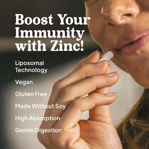 Miniatura 3 de KAL Zinc liposomal de 30 mg, suplemento para función celular y apoyo inmunológico, suplementos de zinc de absorción mejorada, vegano, sin gluten