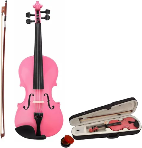 Miniatura 10 de Violín para principiantes de 1/2 para adultos, kit completo de violín de tamaño completo con estuche portátil, arco, colofonia, todos los accesorios