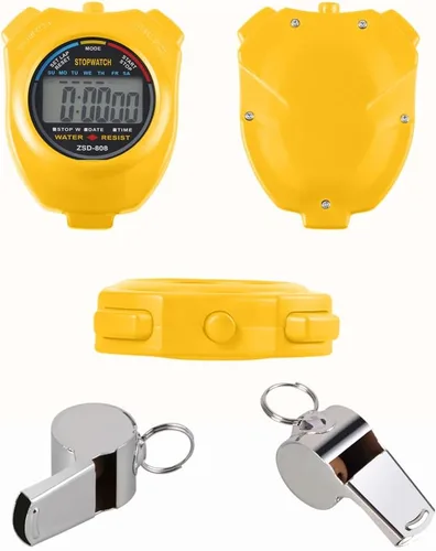 Miniatura 5 de Vicloon Reloj digital LCD, contador deportivo, cronómetro portátil con silbato de acero inoxidable, aplicado a correr, fútbol, baloncesto, natación