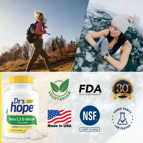 Miniatura 5 de Dr's Hope Suplemento beta glucano 1,3D 500mg - Apoya la energía, el metabolismo y mejora el sistema inmunológico - Fabricado en Estados Unidos