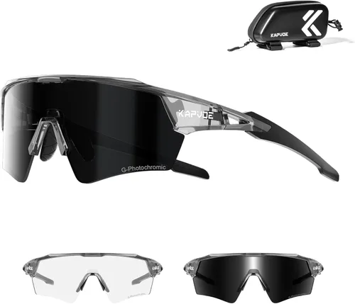 Miniatura 10 de KAPVOE Gafas de ciclismo fotocromáticas para hombres y mujeres, gafas de sol deportivas con protección UV, gafas de bicicleta de montaña, MTB
