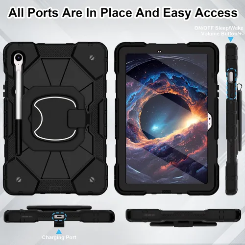 Miniatura 6 de WESOROL Funda para Samsung Galaxy Tab S10 Lite/S10 FE/S9 FE/S9 10.9/11 pulgadas (2025/2023), Funda para Tableta Galaxy Tab S9 a prueba de golpes