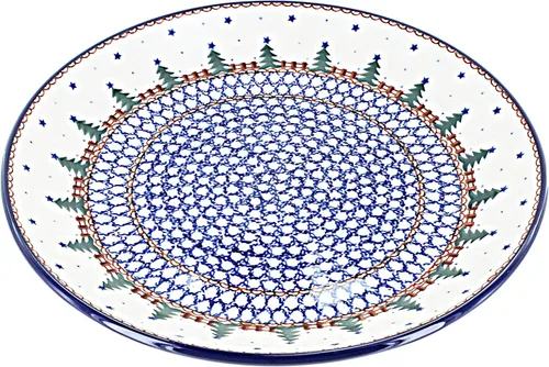Miniatura 12 de Cerámica pulida de rosa azul – Plato de cena Athena marrón – 10.5 pulgadas de diámetro – Ideal para comidas diarias, comidas informales o como