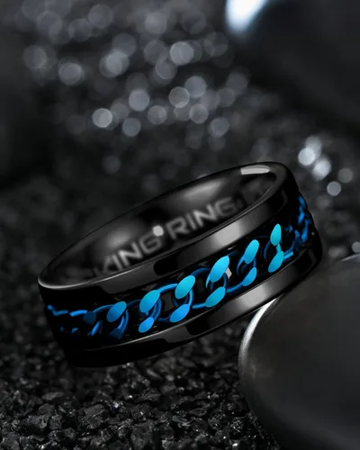 Miniatura 17 de King Ring 8mm Spinner Ring – Fidget Ring for Men & Women – Designed in USA