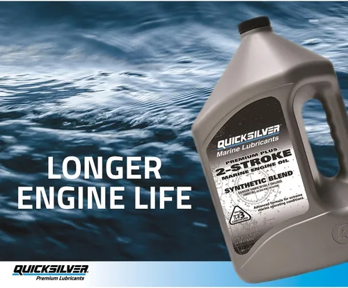Miniatura 2 de Quicksilver Premium Plus - Aceite de motor marino de mezcla sintética de 2 tiempos, 1 galón