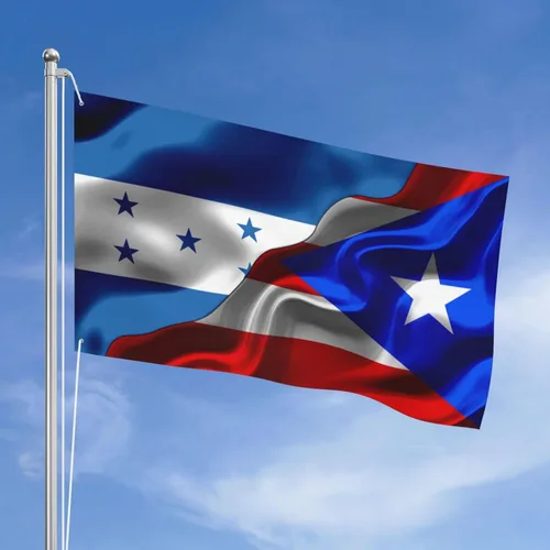 Miniatura 11 de Banderas de Honduras y República Dominicana para exteriores de 3 x 5 pies, tres capas de tela para coser a doble cara, impresión de 3 x 5 pies