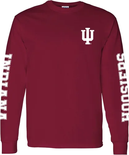 Miniatura 26 de NCAA Camiseta de manga larga con doble impresión, color del equipo, universidad michigan state spartans forest
