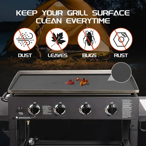 Miniatura 3 de Alfombrilla de silicona para parrilla Blackstone de 36 pulgadas, cubierta de silicona resistente de grado alimenticio, accesorios para parrilla Gris