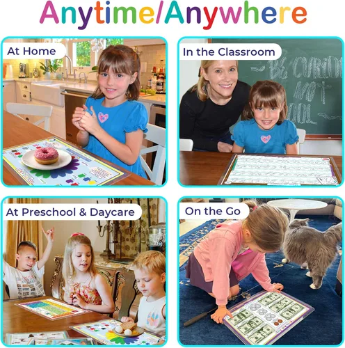 Miniatura 6 de Tot Talk Mantel individual educativo de la Constitución de los Estados Unidos para niños, fabricado en Estados Unidos, duradero, de doble cara